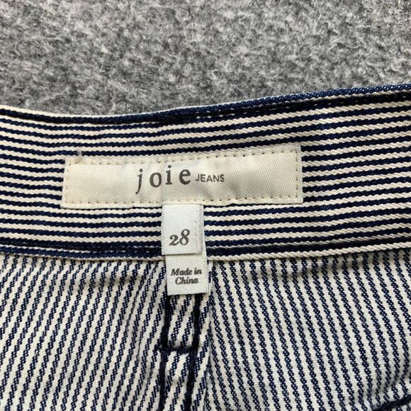 Joie Pants Womens 28 Multi Stripe Aerindis Straight Button Fly Pockets Cropped - Picture 6 of 11